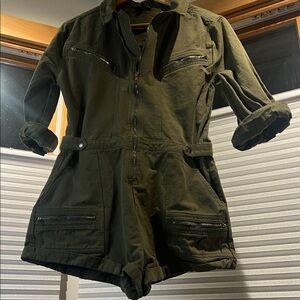 Fashion Nova Dark Green Military Jacket